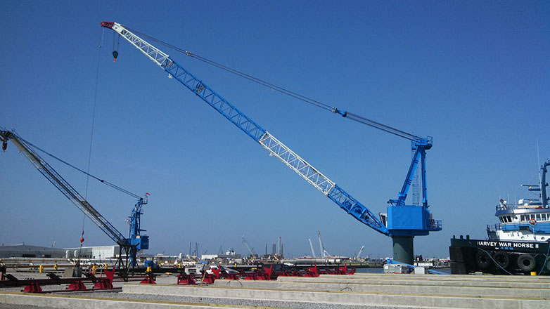 Estrikti lasi Boom vwayaje Portal Crane.jpg Lattice Structure Boom Traveling Portal Crane.jpg