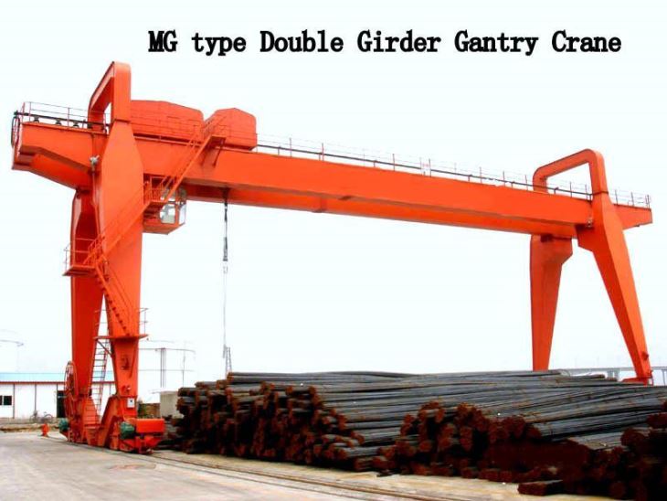 Wireless Remote Kontwòl Double Main Girder 50 Tòn Portal Portal galri
